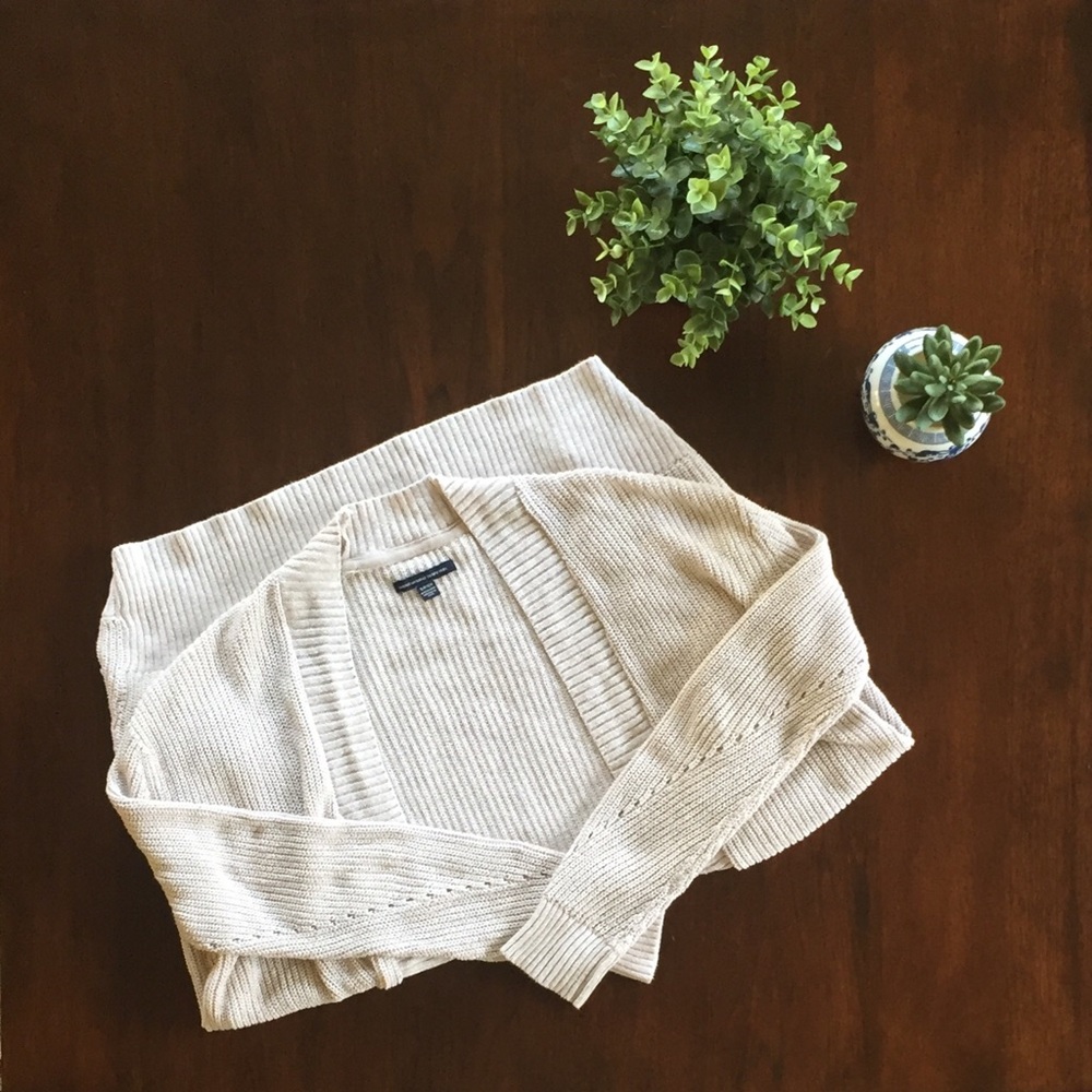 Oversized Oatmeal Knee Length Open Cardigan